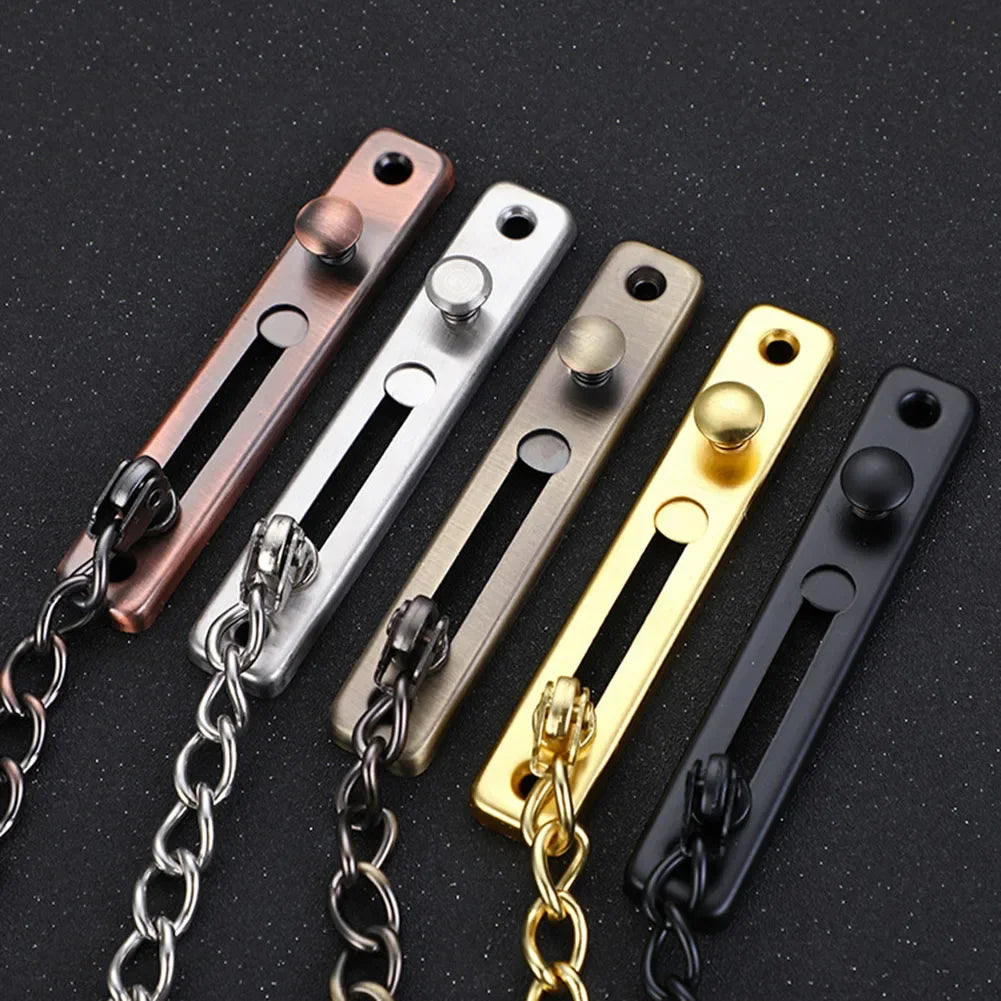 Door Chain with Lock Door Lock Bolt Chain Kids Safety Security Home Latch Buckle Guard Lock Anti-Theft Hotel Hardware Accessorie