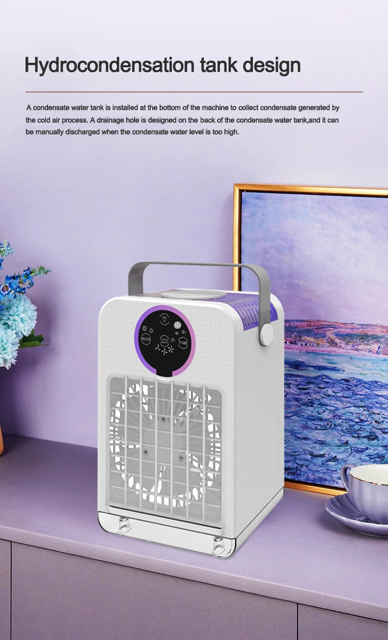 Home desktop air conditioning fan dormitory USB mini electric fan refrigeration air conditioning office small mobile air cooler