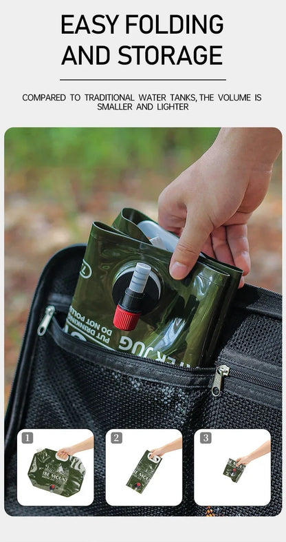 Outdoor 7.5L Water Bag with Faucet Foldable Portable Water Bag Camping Hiking Fishing Large-capacity Water Bottle
