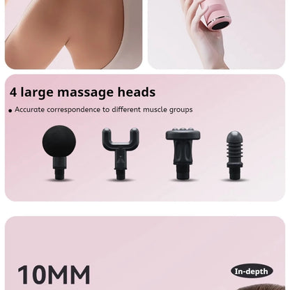 Mini Massage Gun Deep Tissue Muscle Relief Electric Portable for Home Gym Sports Recovery Rechargeable Tool