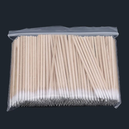 100/300/500pcs Cotton Swabs Wood Colored Pointed Embroidery Cotton Swabs Embroidery Cotton Swabs Beauty Cotton Swabs
