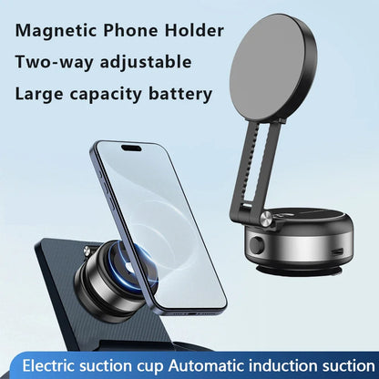 Magnetic Suction Cup Phone Mount Universal Car Phone Holder 360° Adjustable Lazy Phone Bracket For Navigation Live Stream