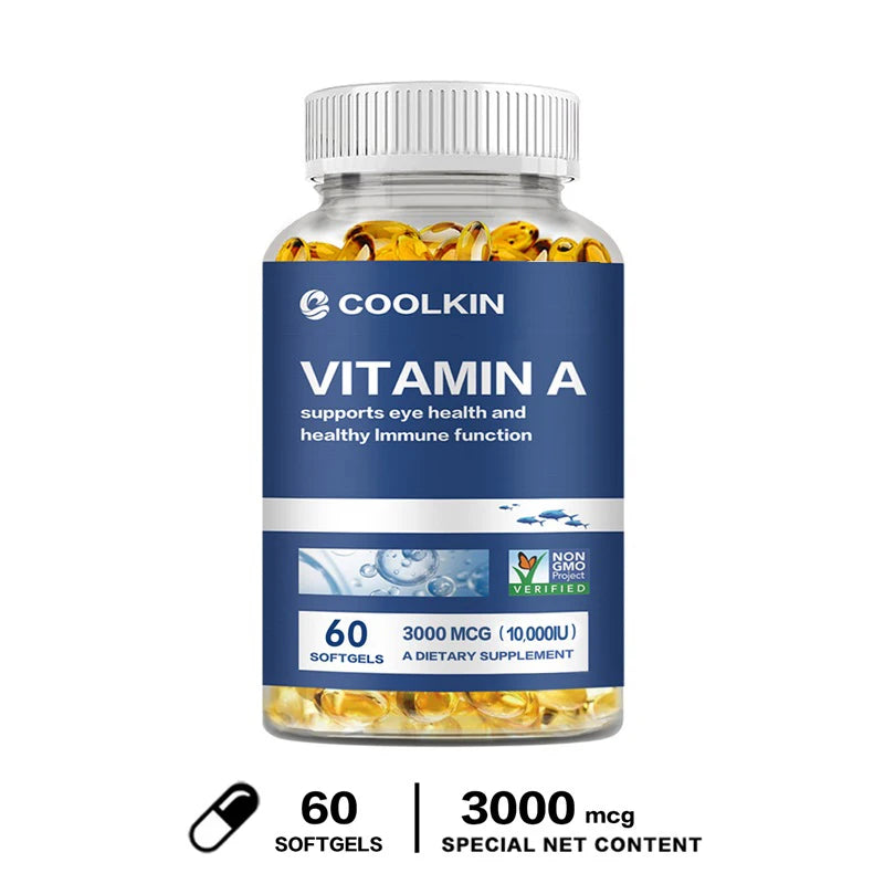 Vitamin A 10,000 IU - Skin Health, Non-GMO, Promotes Eye Health, Boosts Immunity