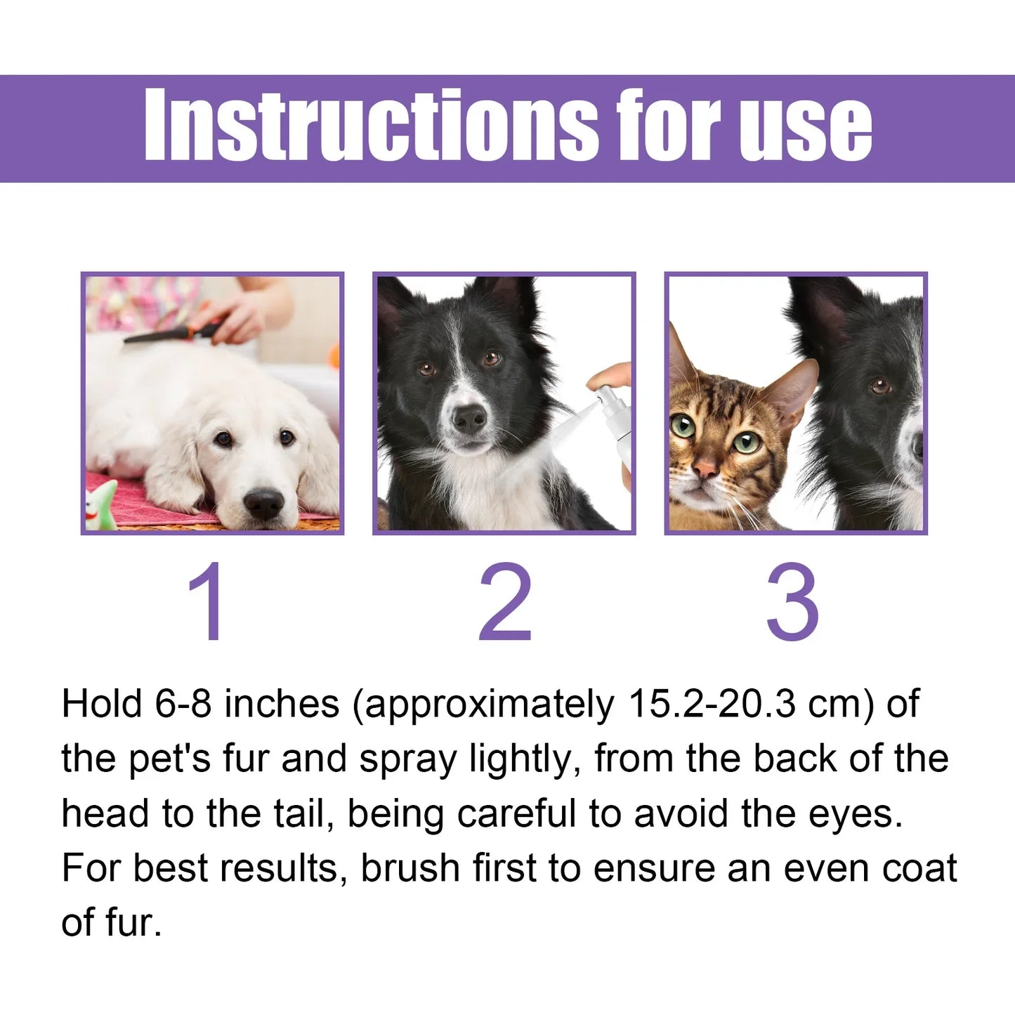 Pet Deodorization Spray 50ml Dog Perfume Lavender Oil Deodorization Spray Anti Itching Fragrant Pet  Cat and Dog Beauty Care