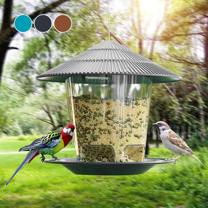 Bird Feeder For Outdoors Hanging Heavy Duty Weather Resistance Wild Bird Feeder Ideas For Bird Lovers Food Container With Rope