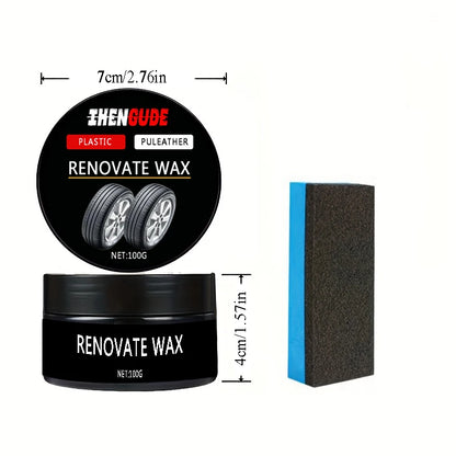 1 Piece 100g Car Repair Kit: Black Interior Wax, Dashboard, Plastic, Tire, Imitation Leather Seat Care Paste, External Plastic Renovation Paste - Comprehensive Rejuvenation Car Interior