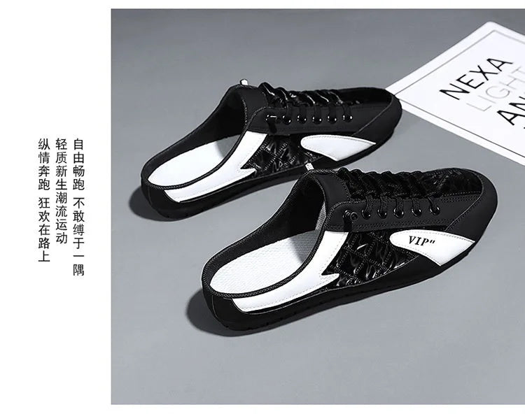 Half Slipper for Men Classic Summer Casual Shoes Men's Flat Shoe Slippers Concise Men Sneakers