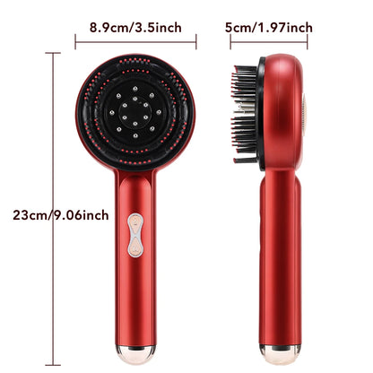 Electric Hair Regrowth Brush with Infrared Light Machine Acupoint Scalp Massage Anti-Hair Loss Exercise Hair Scrubber Combs