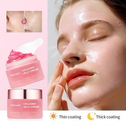 Collagen Jelly Cream Improving Skin Elasticity Tightening Soothing Moisturizing Anti-Aging Firmness Hydration Skincare Face Gel