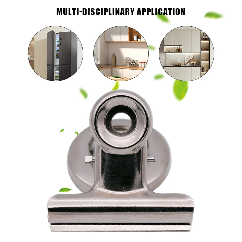 12/60pcs Fridge Strong Clips Magnets Scratch Free Detailed List Display Fastener Powerful Magnetic Paper Clip for Refrigerator