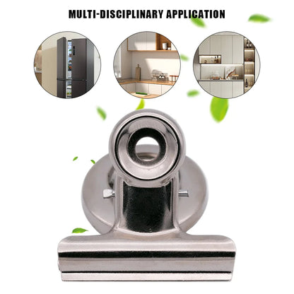 12/60pcs Fridge Strong Clips Magnets Scratch Free Detailed List Display Fastener Powerful Magnetic Paper Clip for Refrigerator