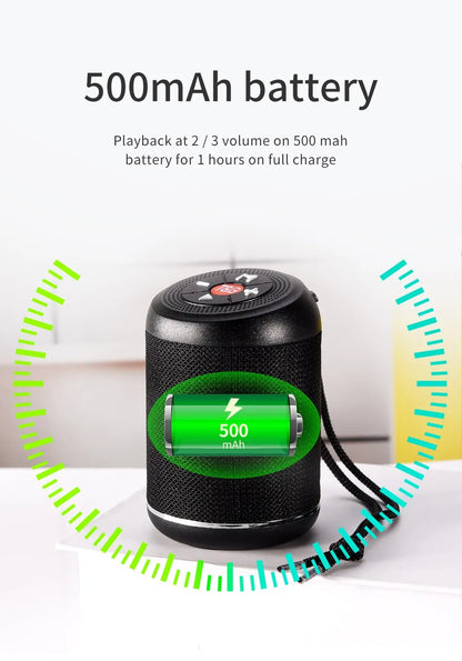 Bluetooth Speaker TG517 Portable Mini Wireless Soundbar for Outdoor Indoor Loudspeaker Support TF Card FM Radio IPX5 Waterproof