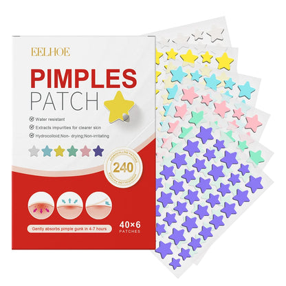 240pcs Pimple Patches Salicylic Acid Tea Tree Hydrocolloid Acne Patches Cute Star Pimple Patches for Healing Zit Patch