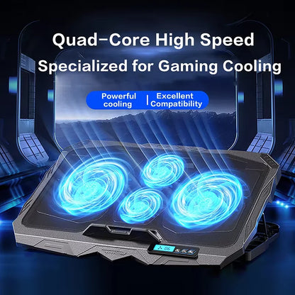 Laptop Cooling Pad,Laptop Cooler with 4 Quiet Fans for 12"-17" Computer,Gaming Laptop Fan, Height Adjustable Laptop Cooling