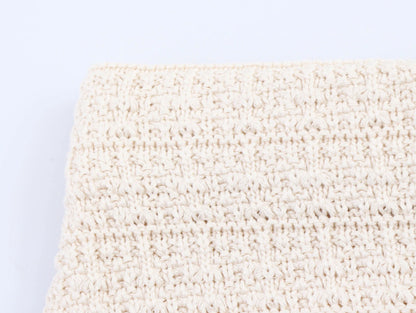 Women's Clothing 2025 New European And American Style Fashionable Knitted Texture Vest Casual Mini Skirt Set