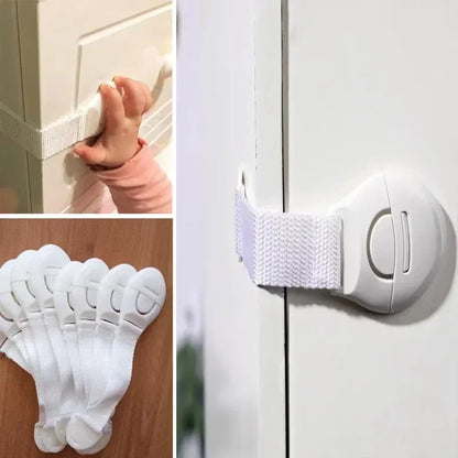 5/10PCS Safety Cabinet Lock Proof Security Protector Drawer Door Cabinet Lock Plastic Protection Safety Locks