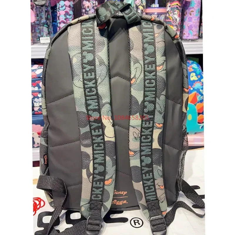 Genuine Australian Smiggle Schoolbag Cute Army Green Mickey Student Children's Large Capacity Backpack Meal Bag Student Gift