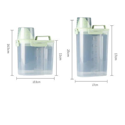 Dog Food Box Cat Food Storage Cat Feeder Bucket Pet Feed Container Food Storage Barrel Pet Food Container Airtight Sealing Box