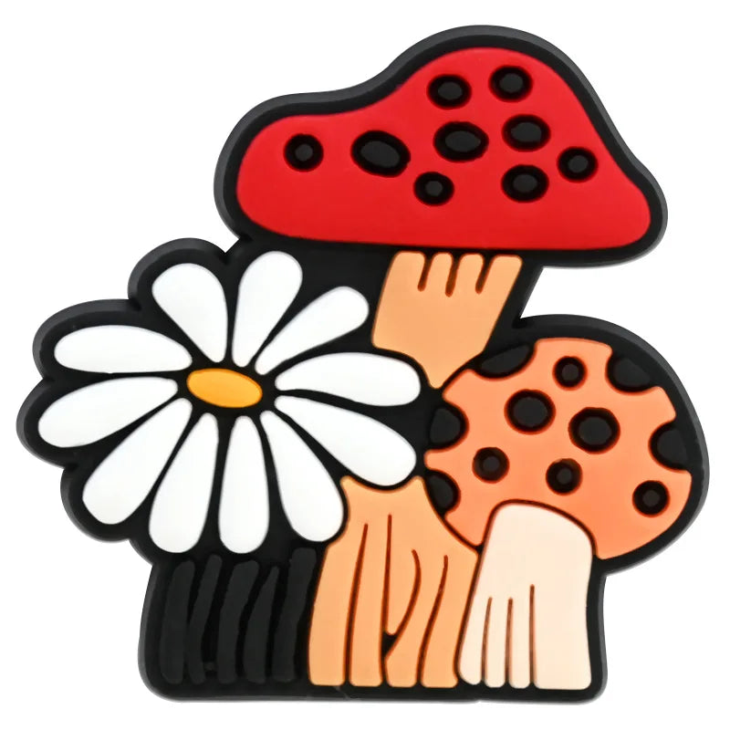 Cute Mushroom Shoe Charms Decoration for Crocs Pin Accessories Bracelet Wristband Party Party Gifts