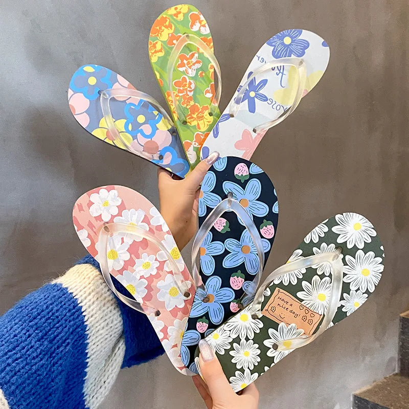Flip Flops Trendy Summer Outerwear Fashionable Clip On Beach Slippers Anti Slip Couple'S Splint Slippers Leisure Convenience