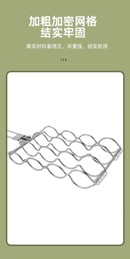 2025 New Foldable outdoor BBQ corn grill with multifunctional corn mesh clip and portable corn grill clip