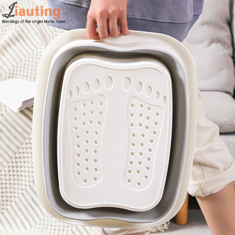 Foldable Footbath Massage Bucket Soaking Bucket Folding Basin Spa Foot Bath Bucket Household Sauna Bathtub Pedicure Bath Bathtub