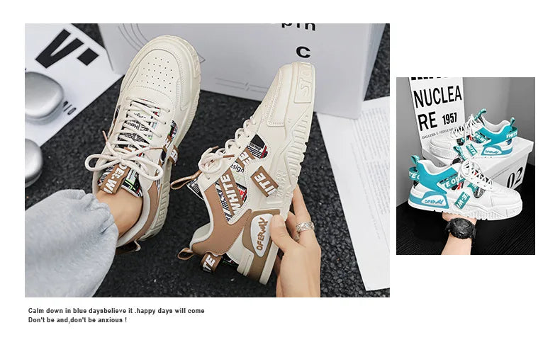 2025 new men's shoes for spring, breathable, niche, trendy, versatile, casual board shoes, height increasing sports shoes