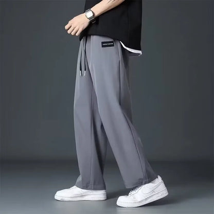Joggers Men Jogger Pants Men Ice Silk Pants Big Size Men's Trousers Mens Clothing Gym Sport Mens Designer Clothes Man Cargo Y2k