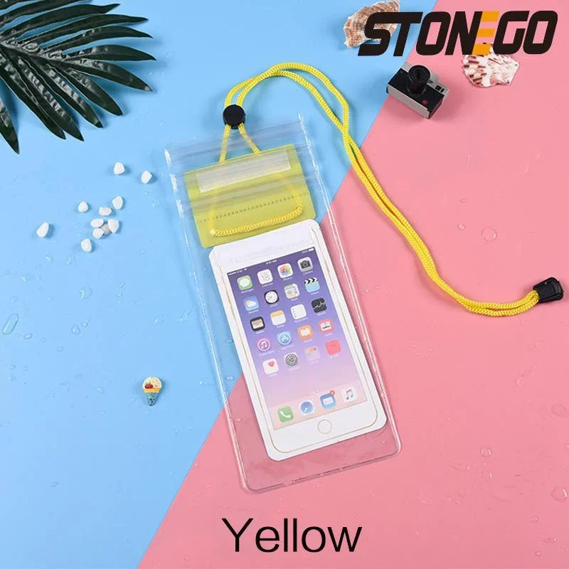 Transparent Mobile Phone Waterproof Bag Universal Mobile Phone Case for Swimming Diving Outdoor Mobile Phone Waterproof Pouch