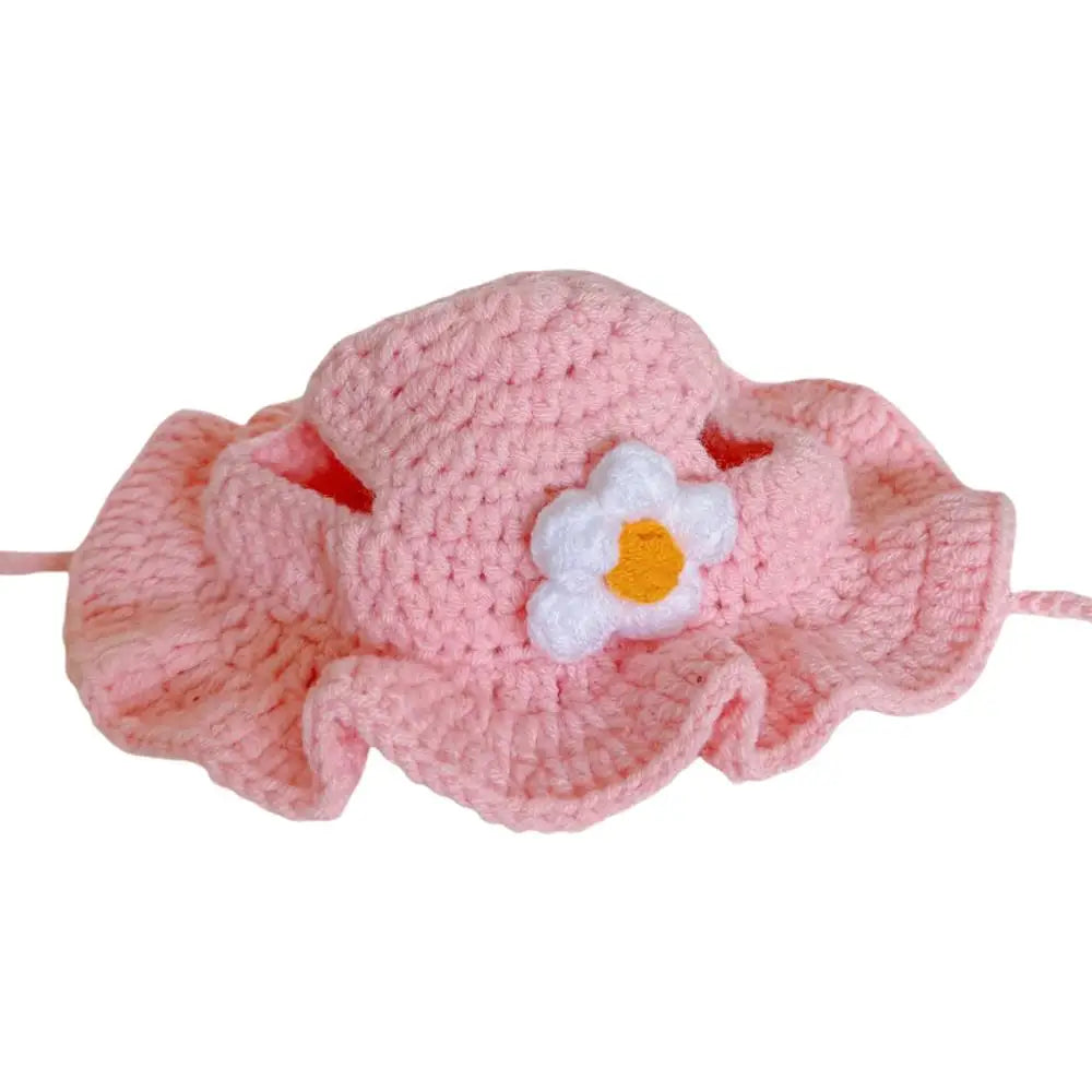 Handmade Pet Hat Pet Party Cosplay Headwear Puppy Kitten Knitted Hat Pet Headgear Decoration Pet Product Funny Pet Accessories