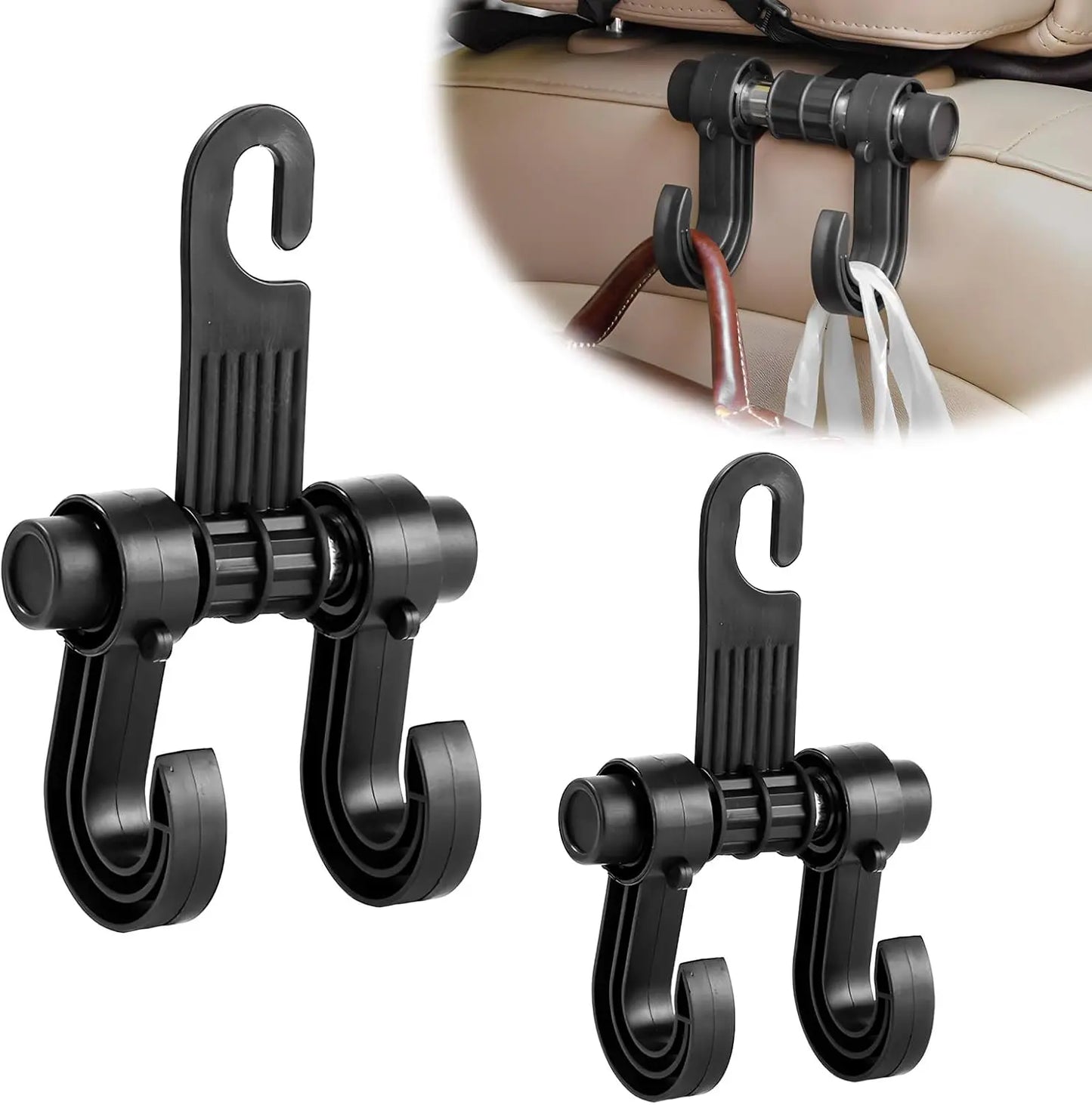 Car Seat Headrest Hook Vehicle Backpack Hooks Hanger Vehicles Holder Organizer for Purses,Bags,Cloths,Car Water Bottle Hook Seat