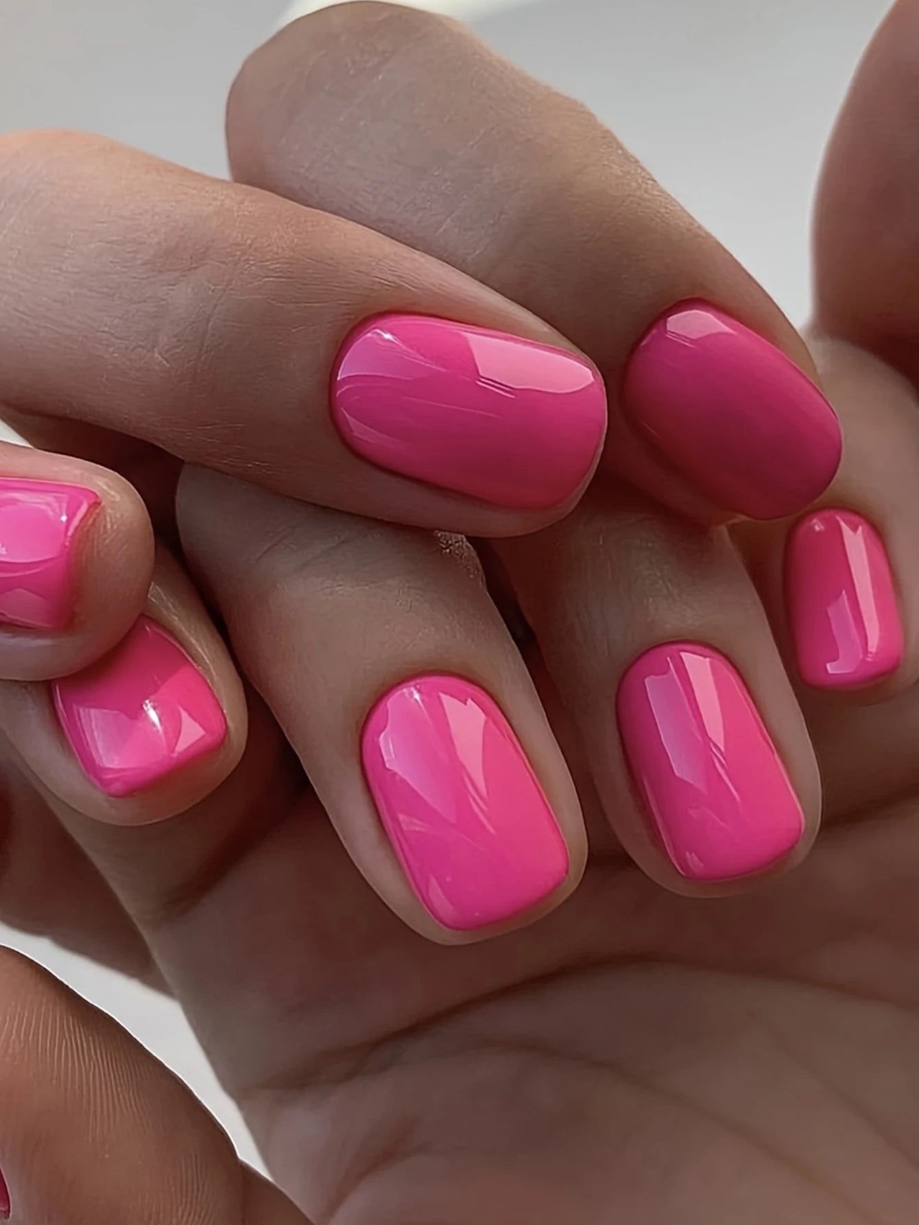 ARTAUG 24pcs Medium Press On Nails Square Black High Saturation Nail Charms Press On Nails Cover Fake Nail Set