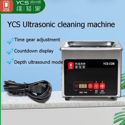 YCS YCS-C08 Ultrasonic Cleaning Machine Mobile Phone Accessories Cleaning Machine Portable Ultrasonic Cleaner