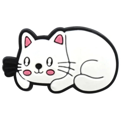 Cute Cats Shoe Charms Decoration for Crocs Pin Accessories Bracelet Wristband Party Gifts