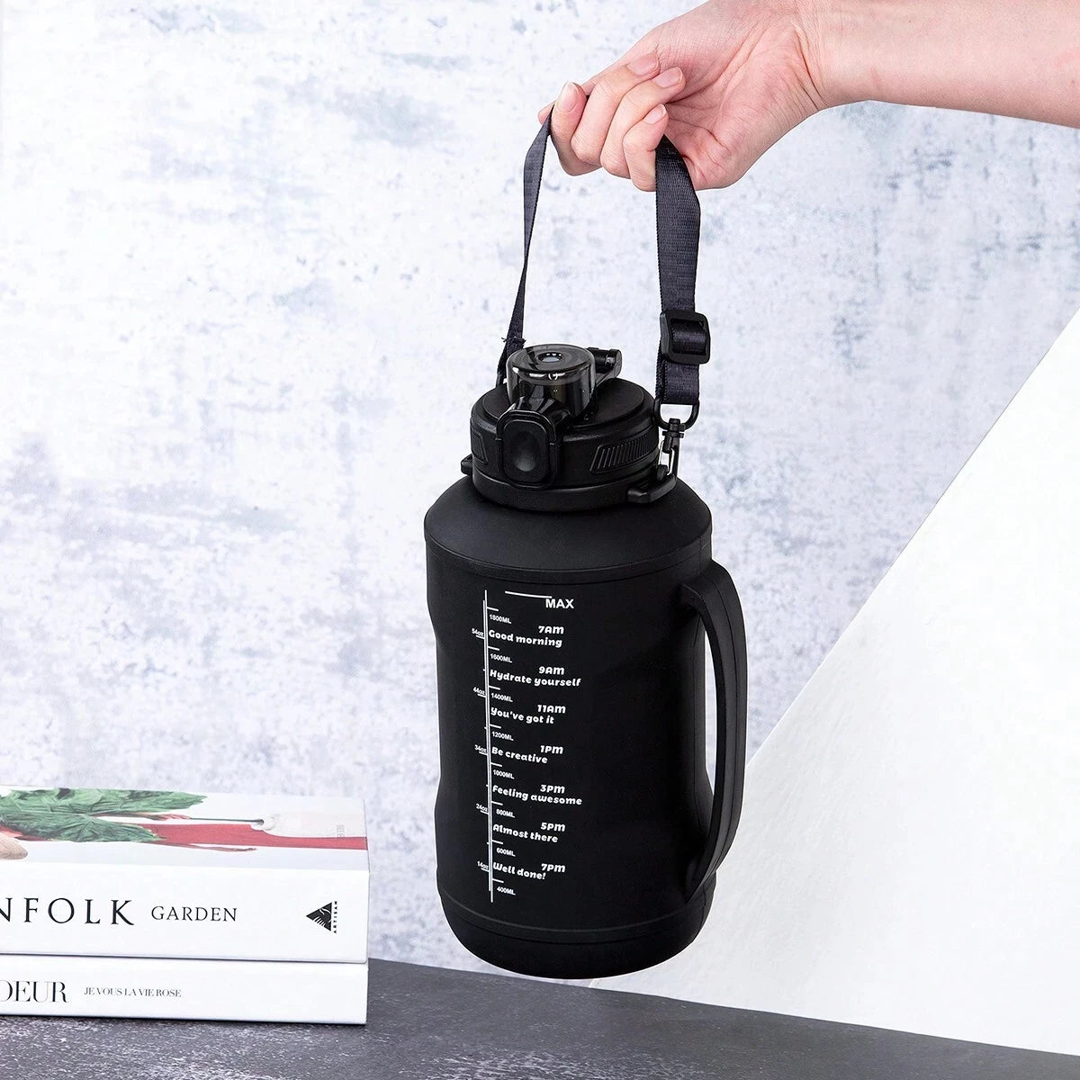 2L/64oz Silicone Water Bottles Collapsible Travel Water Bottle Roll Up Foldable Water Bottles With Straws Travel Camping Hiking