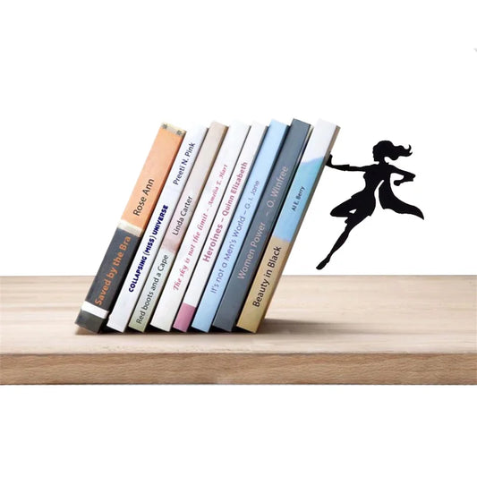 Creative Superman Metal Bookshelf Book Stand Creative Book Block Book Shelves Book Shelves Desk Book Storage Decorative Gift