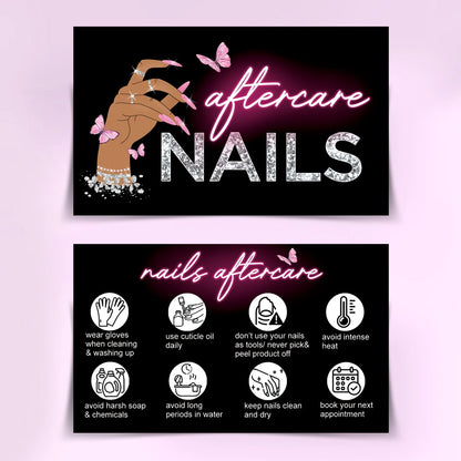 50Pcs Nails Card Salon Manicurist Nails Business Card Press On Nail Discount Loyalty Cards Wholesale