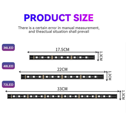 LED Car Interior Decorative Lamp Strips Atmosphere Lamp Cold Light Decorative Dashboard Console Auto RGB Ambient Decorative Lamp