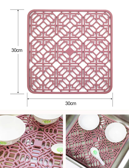 Sink Protectors for Kitchen Sink,Silicone Sink Mats for Bottom of Kitchen Sink Grid Accessory,Non-Slip Sink dish drying Mat
