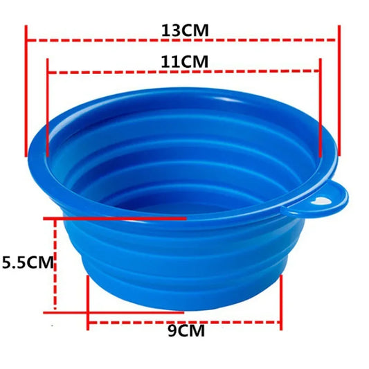 Collapsible Dog Bowls Portable Travel Dog Food Dish Water Bowl with Lid and Carabiner Pet Food Container for Indoor Outdoor