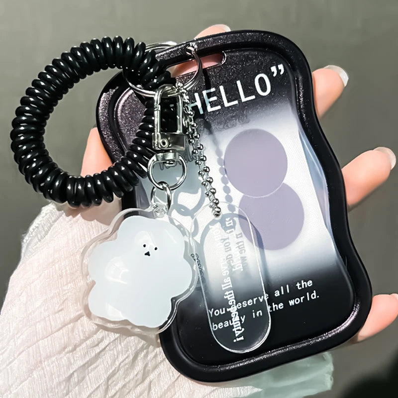 1 Set Student Slide Cover Card Set Meal Card Bus Card ID Protection Set Access Card Campus Card