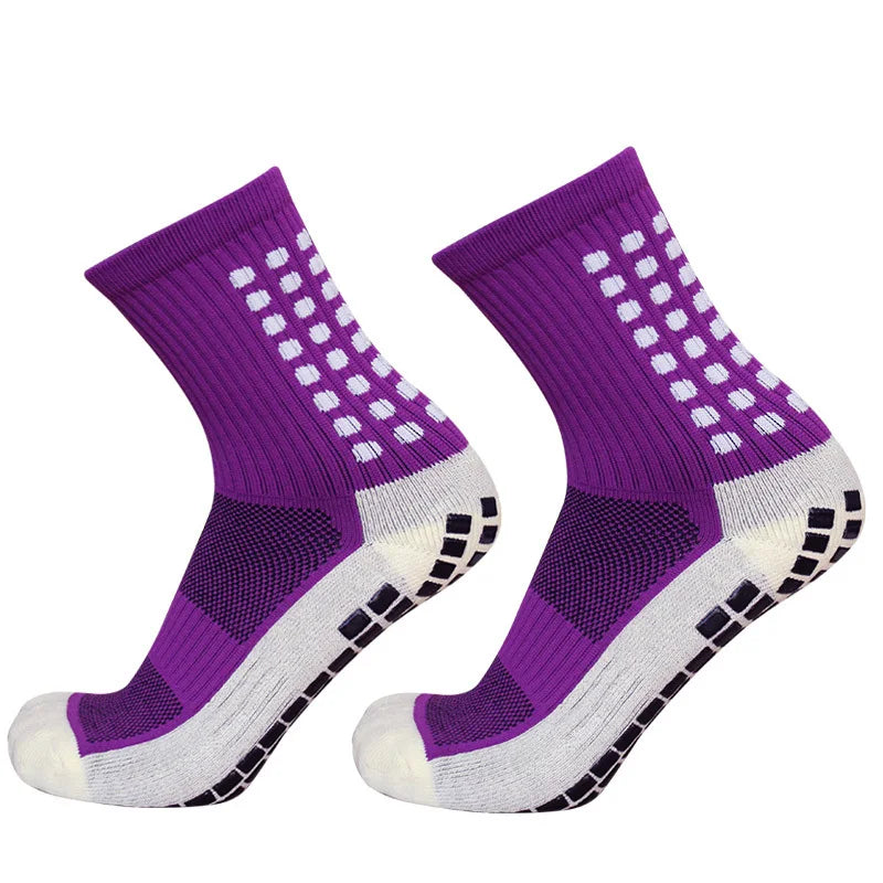 Sports 2025 and New Football Socks Women Men New Socks Non-slip Silicone Bottom Soccer Basketball Grip Socks