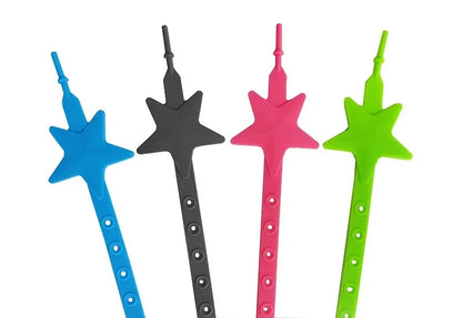 Baby Stroller Hook Silicone Star Pacifier Chain Non-Toxic Teether Strap Kids Toy Holder Organizer Stroller Accessories