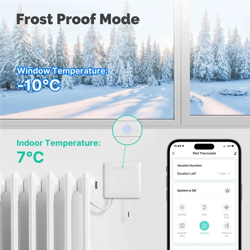 BHBD-Wifi Smart Thermostat For Pilot Wire Heating Radiator For Ecowatt Electricity Monitoring App Remote Control