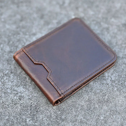 Rfid Blocking Genuine Leather Mens Wallet  Bifold Dollar Clips Designer Wallets Famous Brand Male Wallet Money Bags