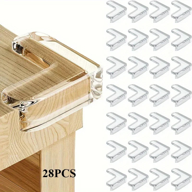 Furniture corner protector, corner and edge safety protection pad, transparent protection, used for corner furniture (L-shaped)