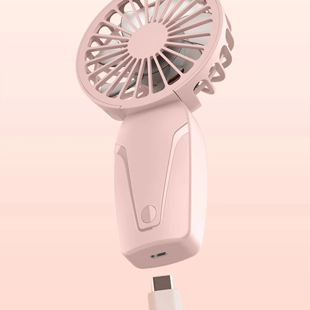 Portable Handheld Fan Mini Cooling Fan USB Rechargeable Eyelash Mute Cooler Handheld Fan Rechargeable Fan Camping Supplies