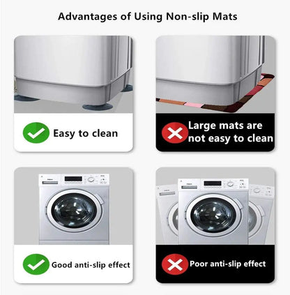 4Pcs Anti Vibration Feet Pads Rubber Legs Slipstop Silent Skid Raiser Mat For Washing Machine Support Dampers Stand Non-Slip Pad