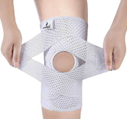 Breathable Knee Pads Support with Side Stabilizers for Men and Women Meniscal Tear Knee Pain ACL MCL Arthritis Injuries Recovery