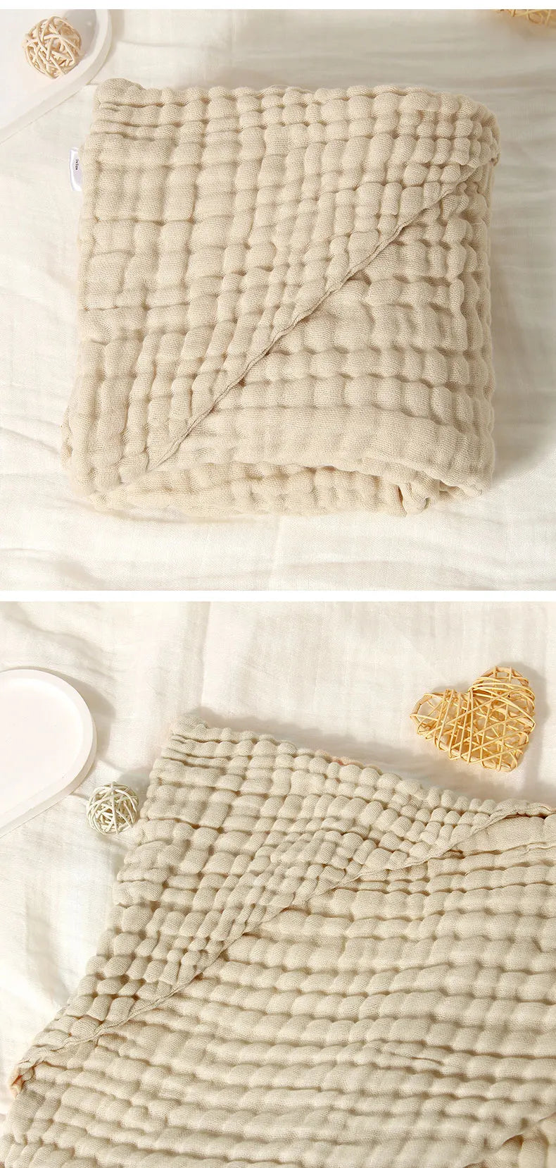 Baby Towels for Newborn 100% Muslin Cotton Baby Bath Towel with Hood for Babies, Infant, Toddler and Kids, Large 32x32Inch